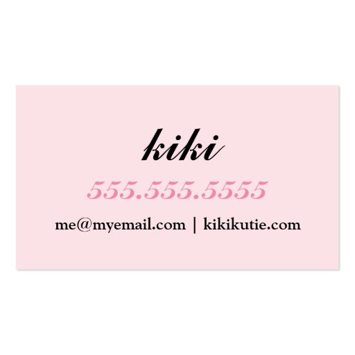 311 Kiki Cutie Open Door Shopping Gift Bags Business Card Templates (back side)