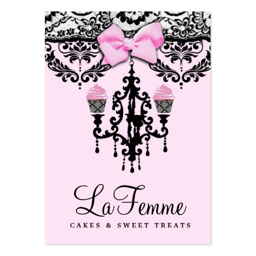 311 La Femme Cakes Pink Deux Business Card Template (front side)