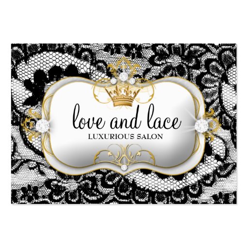 311 Lace de Luxe Ciao Bella Metallic Gold Appoint Business Cards (front side)