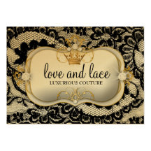 311 Lace de Luxe - Ciao Bella Metallic Gold Business Cards