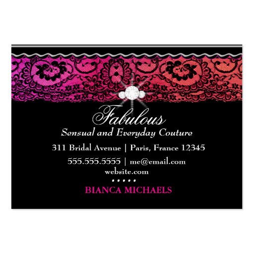 311-Lace de Luxe - Multi-Colored Business Card Template (back side)
