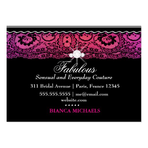 311 Lace de Luxe - Multi-Colored Business Cards (back side)