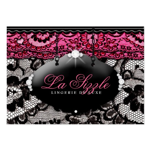 311 Lace de Luxe Pink Business Card Templates