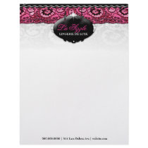 311-Lace De Luxe - Pink Diamonds Letterhead Template