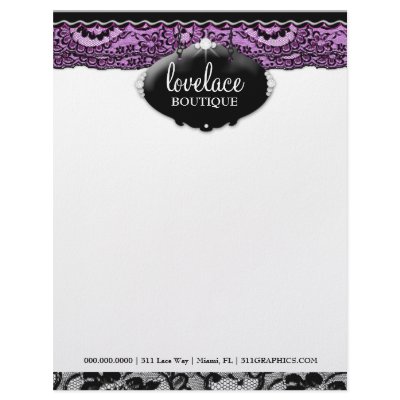 311-Lace de Luxe Purple - Chic & Lacy BoutiqueSign Letterhead by Jill311
