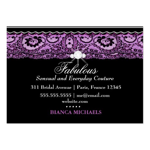 311-Lace de Luxe - Violet Business Cards (back side)