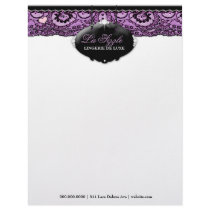311-Lace De Luxe - Violet Letterhead Template