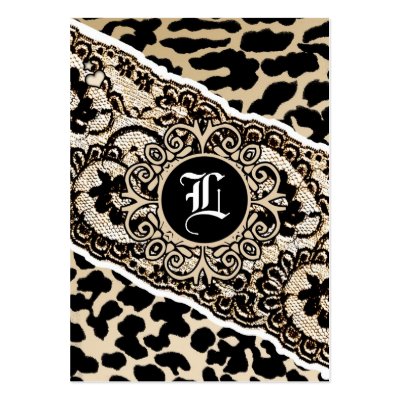 311-LACY LEOPARD CHUBBY BUSINESS CARD by Jill311