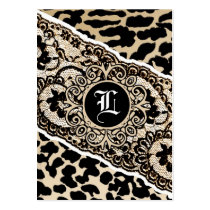 311-LACY LEOPARD CHUBBY business cards by Jill311 311-LACY LEOPARD CHUBBY business cards
