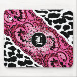 311-Lacy Leopard Pink Mousepad
