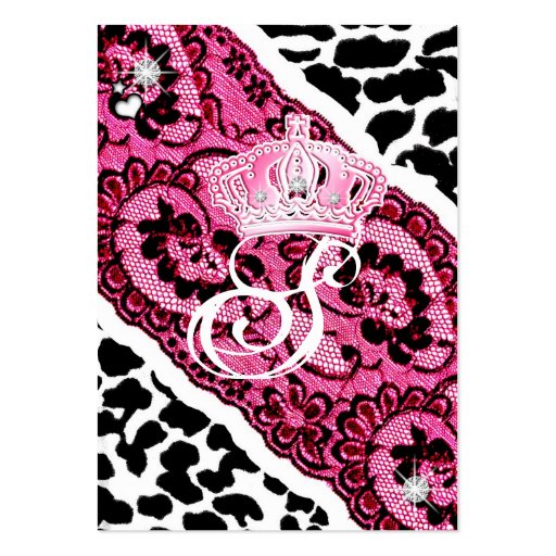 311-Lacy Leopard & Tiara Business Card (front side)