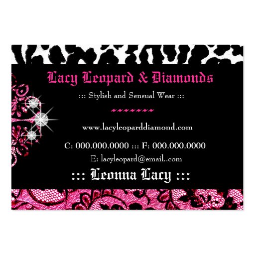 311-Lacy Leopard & Tiara Business Card (back side)