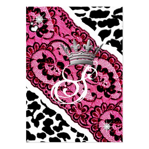 311-Lacy Leopard & Tiara Business Card