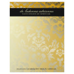 311-Ladonna Damask Golden Yellow Letterhead Design