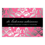 311-Ladonna Damask Rose Pink Business Card Templates
