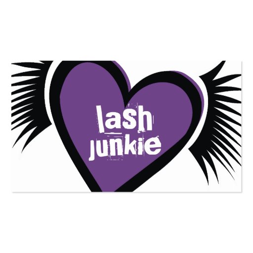 311 Lash Junkie Purple Business Cards (front side)