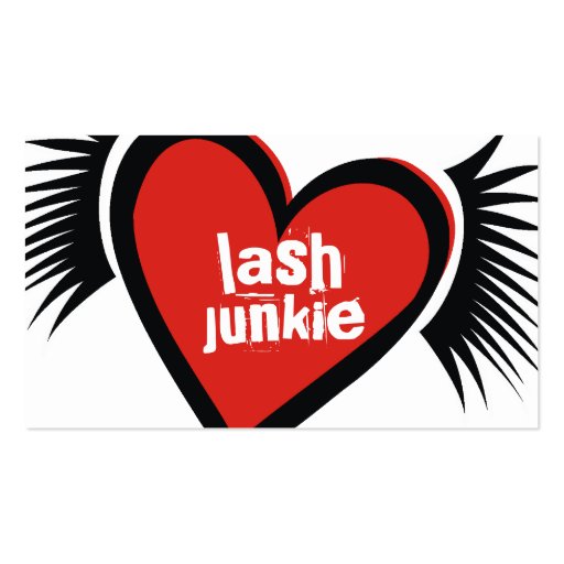 311-Lash Junkie Red Business Cards (front side)