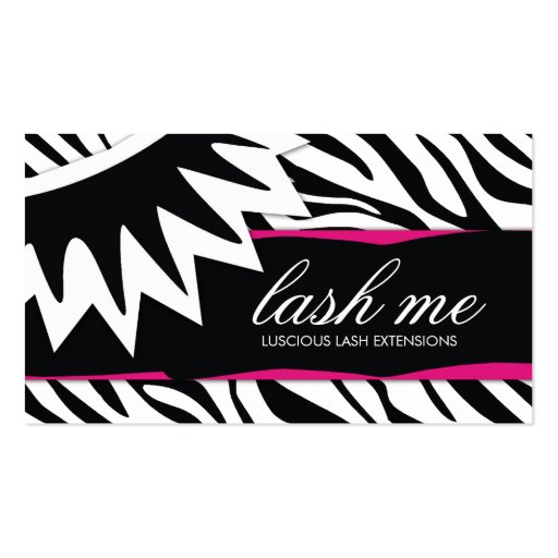 311 Lash Me Zebra Stripes Business Card (front side)