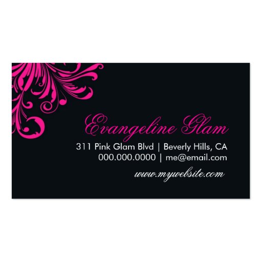 311 Lashes By Hot Pink Business Card (back side)