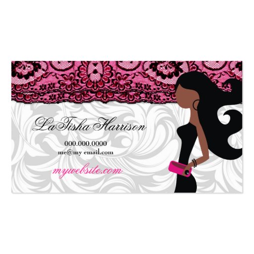 311-Lavish Pink Delish with Fashionista Business Cards (back side)