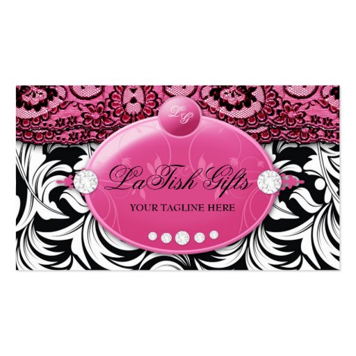311-Lavish Pink Delish with Fashionista Business Cards (front side)