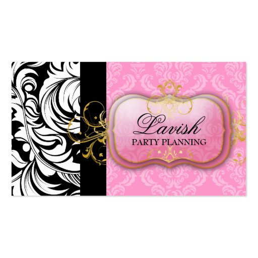 311 Lavish Pink Plate Business Cards (front side)
