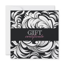 311-Lavish Pink Plate Gift Certificate Personalized Announcement