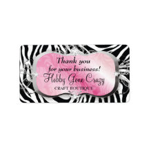 311 Lavish Pink Platter Custom Address Label