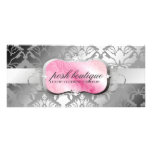 311-Lavish Pink Platter &amp; Damask Shimmer Custom Rack Card