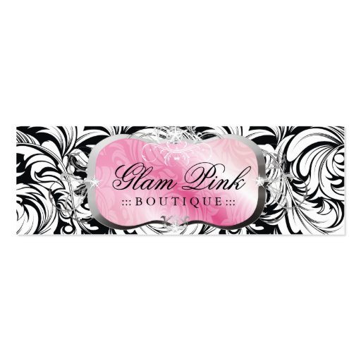 311 Lavish Pink Platter Silver Hang Tag BC Business Card Template (front side)