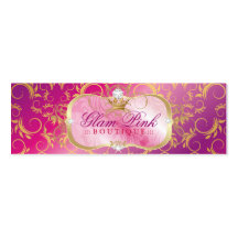 311 Lavish Pink Platter Tiara Golden Divine Pink Business Cards