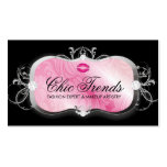 311-Lavish Pink Platter with Lips | Black Business Cards