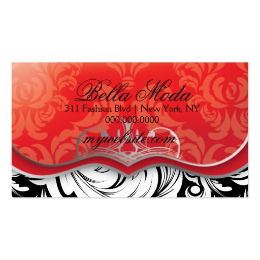 311 Lavish Red Plate Business Card (back side)