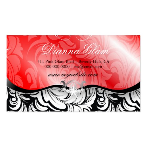 311-Lavish Rouge Platter | Silver Business Cards (back side)