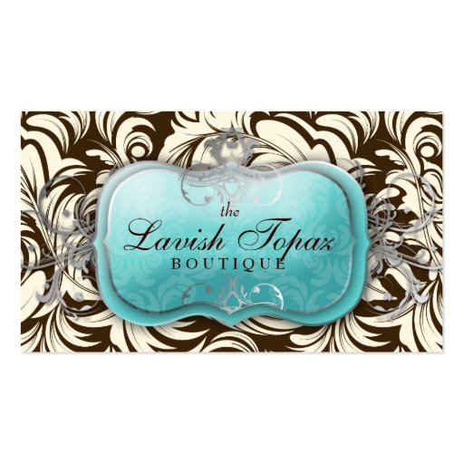 311 Lavish Topaz Brown & Cream Business Card Templates