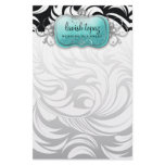 311 Lavish Topaz Damask Custom Stationery