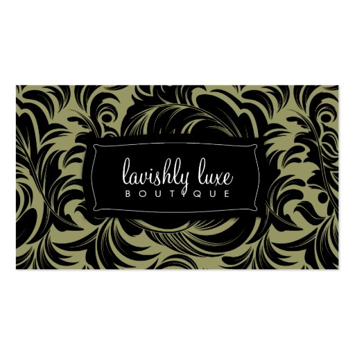 311 Lavishly Lainey Black & Sage Business Card (front side)