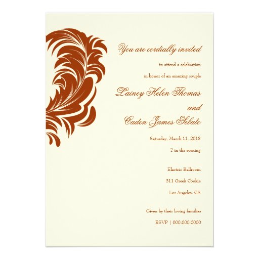 311-Lavishly Lainey Burnt Sienna Invitation