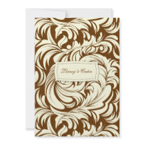 311-Lavishly Lainey Cream & Brown Invitation by Jill311 311-Lavishly Lainey Cream & Brown Invitation