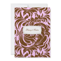 311-Lavishly Lainey Pink & Chocolate Invitation by Jill311 311-Lavishly Lainey Pink & Chocolate Invitation