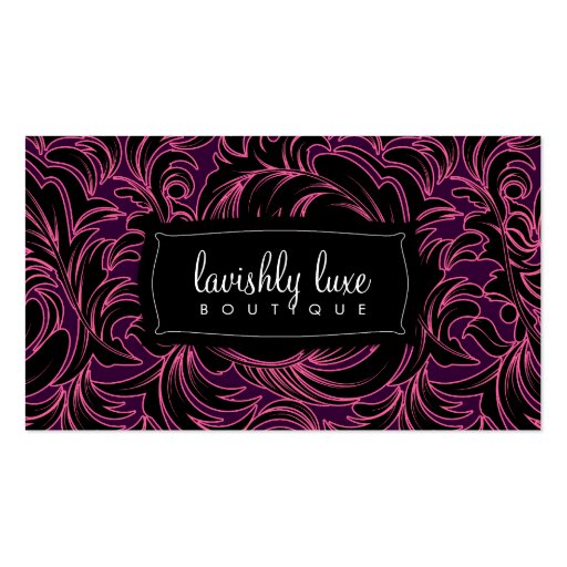 311 Lavishly Lainey Purple Velvet Business Card (front side)