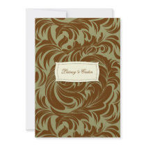 311-Lavishly Lainey Sage & Brown Invitation