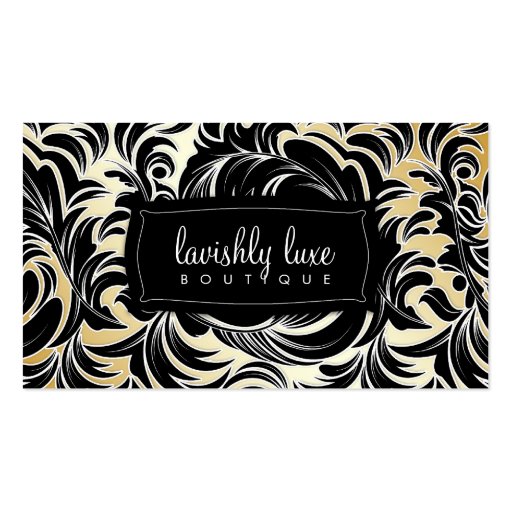 311 Lavishly Lainey White Trim Gold Business Card (front side)