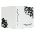311-Le Plush Fleur - Black et White 3 Ring Binders