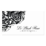 311-Le Plush Fleur - Black et White Business Card Templates