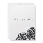 311-Le Plush Fleur - Black et White Announcements
