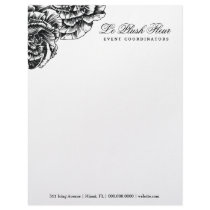 311-Le Plush Fleur - Black et White Letterhead