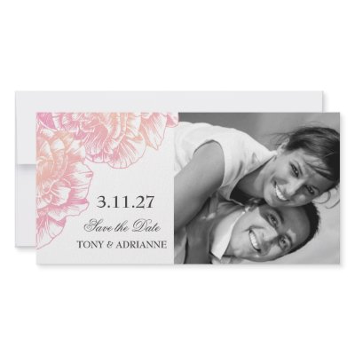 311-Le Plush Fleur - Black et White Save the Date Photo Card Template by Jill311