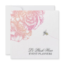 311 Le Plush Fleur Creamy Pink - Bee Gift Card Custom Invite