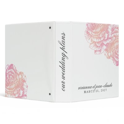 311-Le Plush Fleur - Creamy Pink Vinyl Binders by Jill311